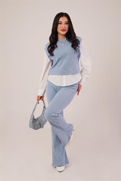 Gömlek Kol Flex Bebe Mavisi İkili Takım