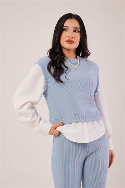 Gömlek Kol Flex Bebe Mavisi İkili Takım