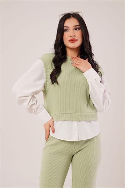 Gömlek Kol Flex Yeşil İkili Takım