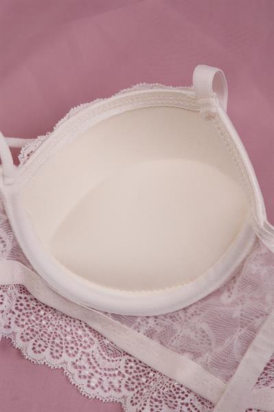 Grit & Lace Serisi Çapraz Askılı Ekru Sütyen Takımı