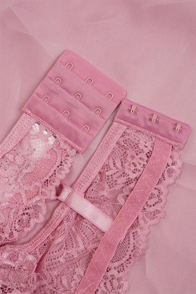 Grit & Lace Serisi Çapraz Askılı Gül Kurusu Sütyen Takımı