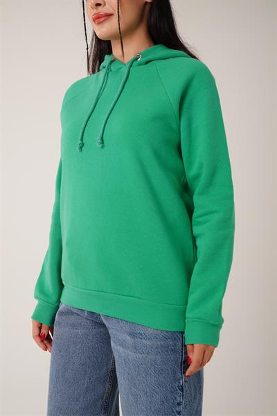 Kapüşonlu Bağcık Detaylı Benetton Sweatshirt