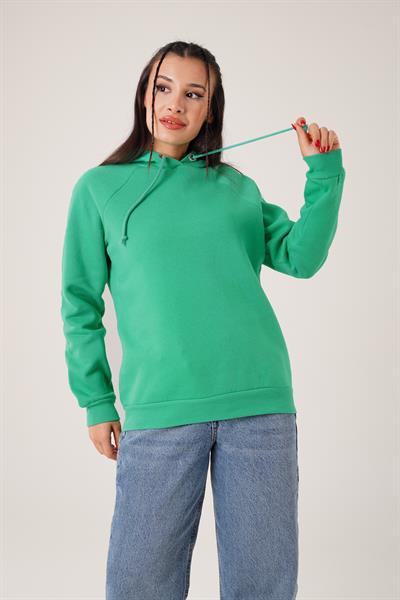 Kapüşonlu Bağcık Detaylı Benetton Sweatshirt