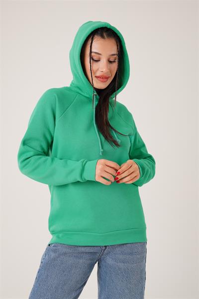 Kapüşonlu Bağcık Detaylı Benetton Sweatshirt