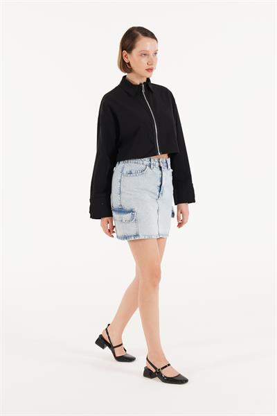 Kargo Cep Mini Kot Etek