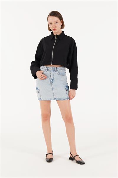 Kargo Cep Mini Kot Etek