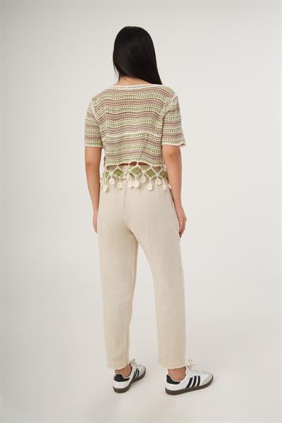 Kısa Kol Örgü Model Taba Crop