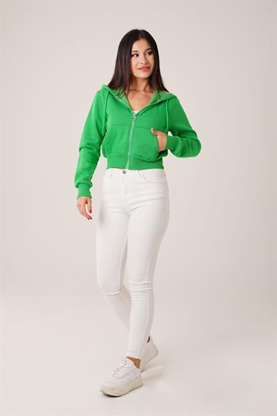Kısa Model Fermuarlı Benetton Spor Hırka