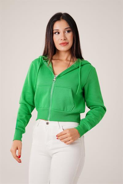 Kısa Model Fermuarlı Benetton Spor Hırka