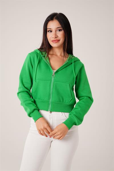Kısa Model Fermuarlı Benetton Spor Hırka