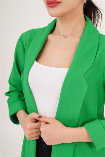 Kol Katlama Dikiş Detaylı Benetton Yazlık Blazer Ceket	