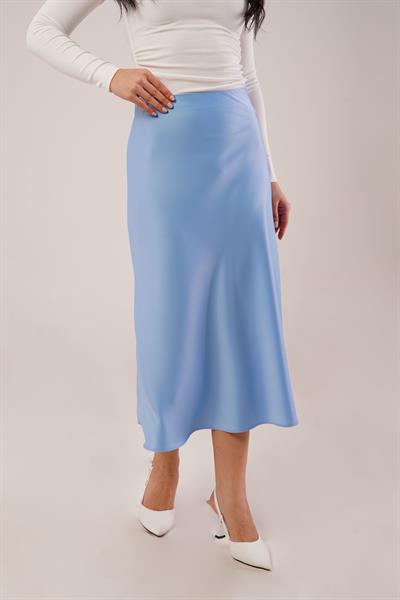 Midi Boy Trend Mavi Saten Etek