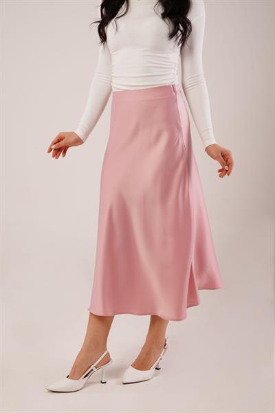 Midi Boy Trend Pudra Saten Etek