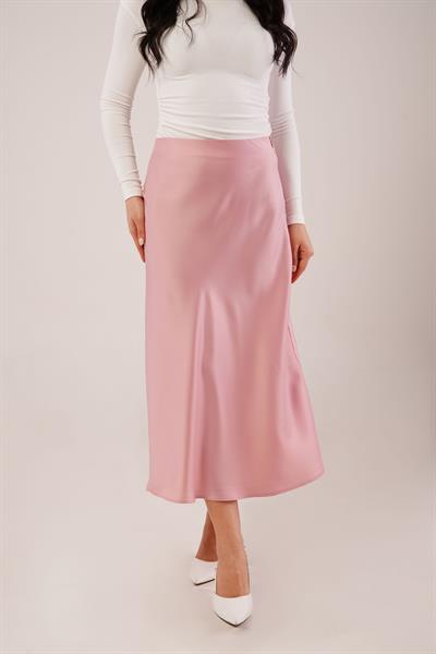 Midi Boy Trend Pudra Saten Etek