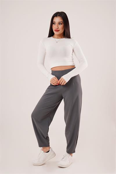 Örme Krep Antrasit Pantolon