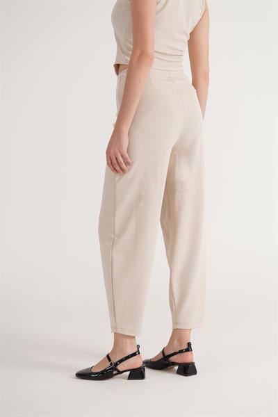 Örme Krep Bej Pantolon