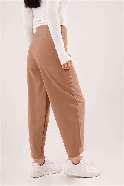Örme Krep Camel Pantolon