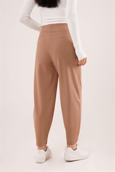 Örme Krep Camel Pantolon