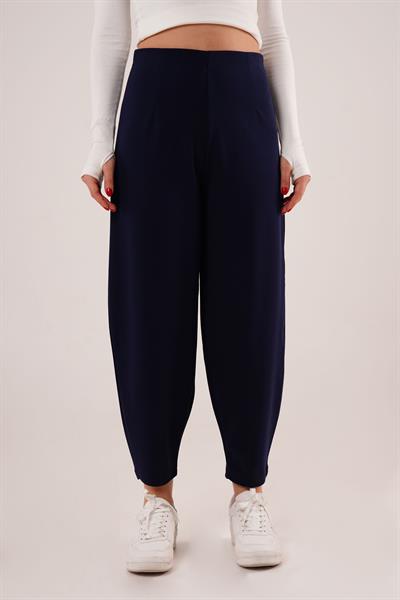 Örme Krep Lacivert Pantolon