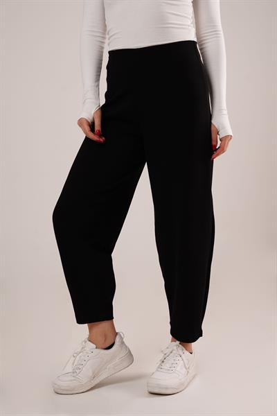 Örme Krep Siyah Pantolon