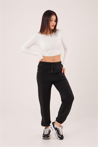 Oys Model Bileği Lastikli Siyah Eşofman