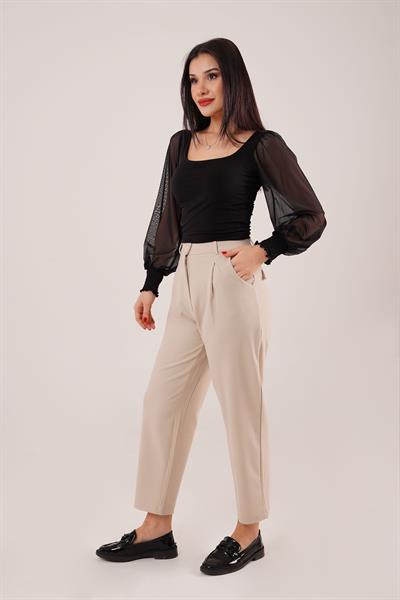 Pensli Bilek Boy Bej Pantolon