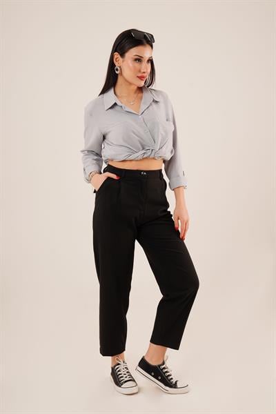 Pensli Bilek Boy Siyah Pantolon