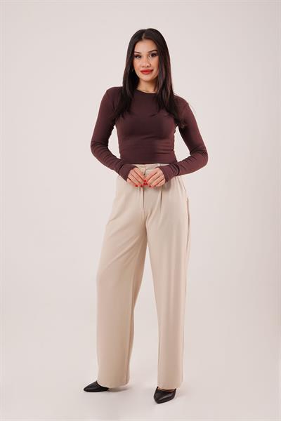 Pensli Straigt Fit Bej Pantolon