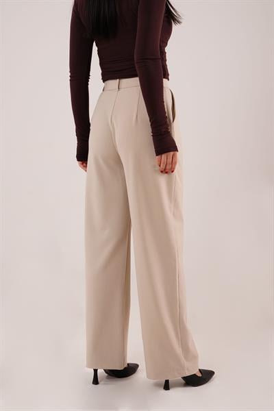 Pensli Straigt Fit Bej Pantolon