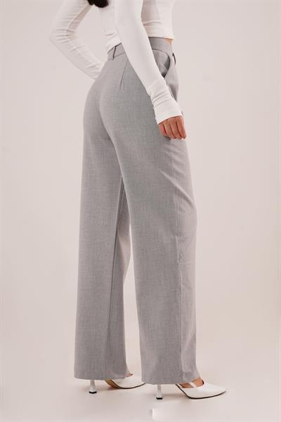 Pensli Straigt Fit Gri Pantolon