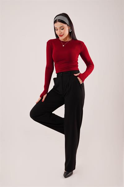 Pensli Straigt Fit Siyah Pantolon