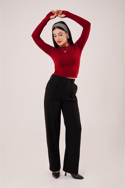 Pensli Straigt Fit Siyah Pantolon