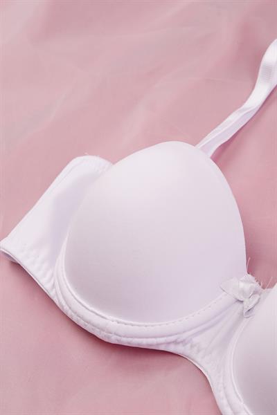 Push-up Tam Destekli Düz Beyaz Straplez Sütyen