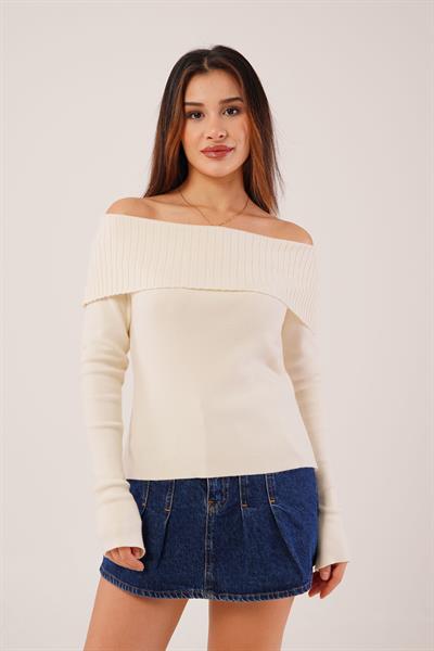 Regular Kesim Madonna Yaka Bej Kazak