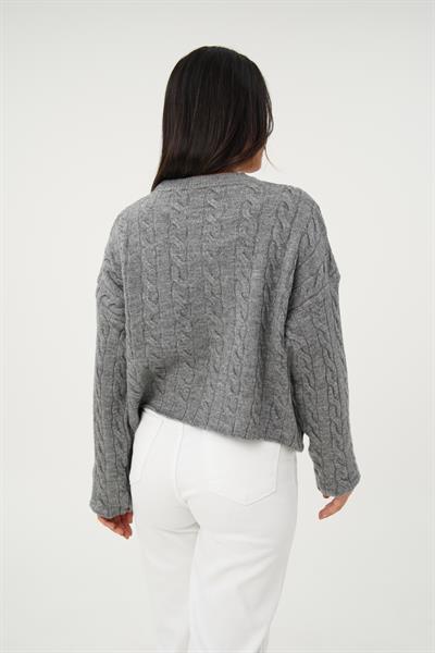 Sarmal Desen Bisiklet Yaka Antarsit Triko Kazak