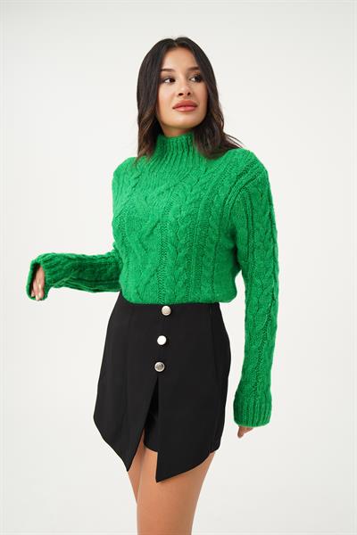 Sarmal Örgü Model Benetton Triko Kazak