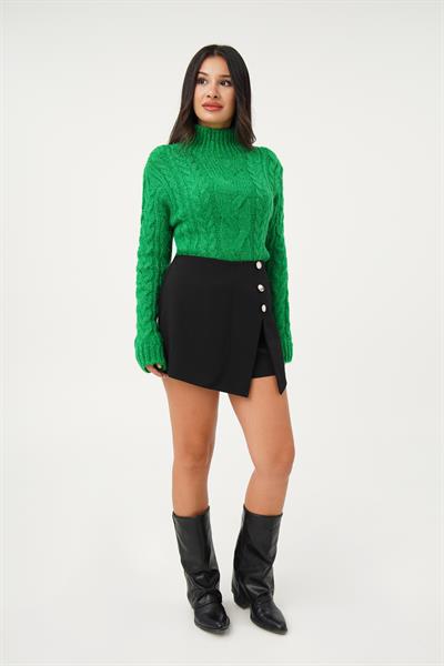 Sarmal Örgü Model Benetton Triko Kazak