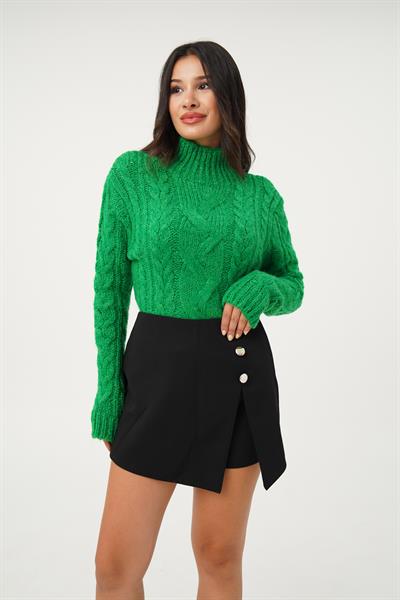 Sarmal Örgü Model Benetton Triko Kazak