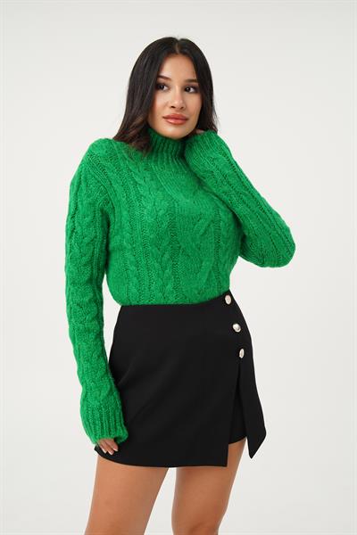 Sarmal Örgü Model Benetton Triko Kazak