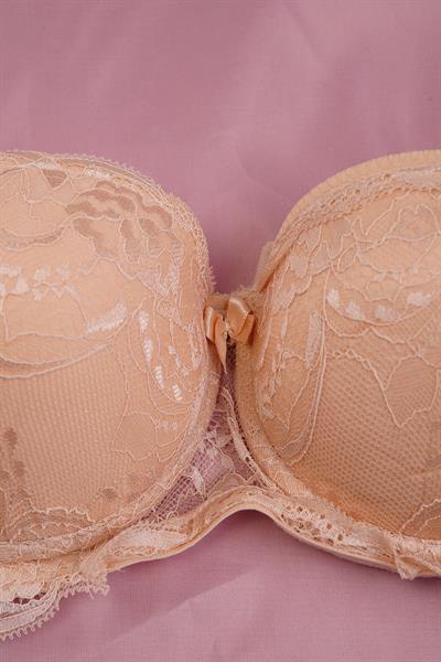 Sensual Lace Serisi Dantel Kaplamalı Destekli Ten Sütyen Takımı