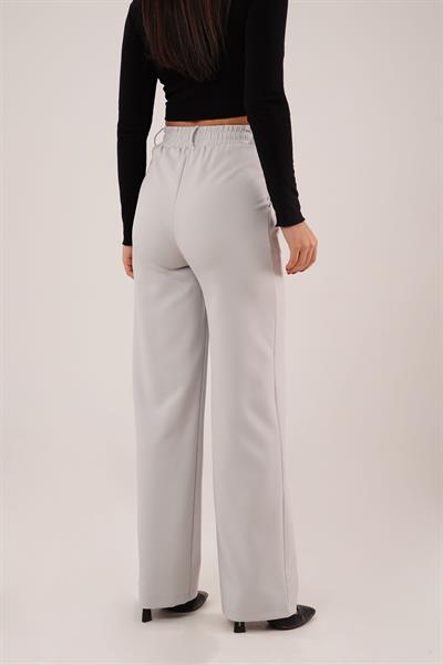 Tek Düğme Cepli Palazzo Taş Pantolon