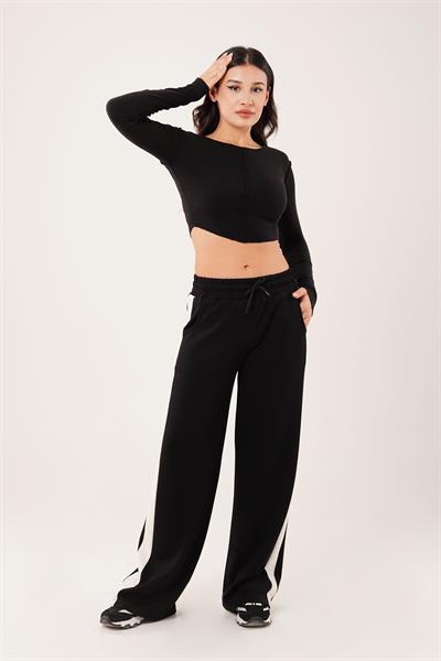 Ters Dikişli Basic Siyah Body Bluz