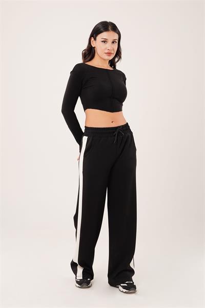 Ters Dikişli Basic Siyah Body Bluz