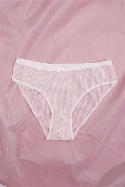 Tüllü Transparan Pembe Külot