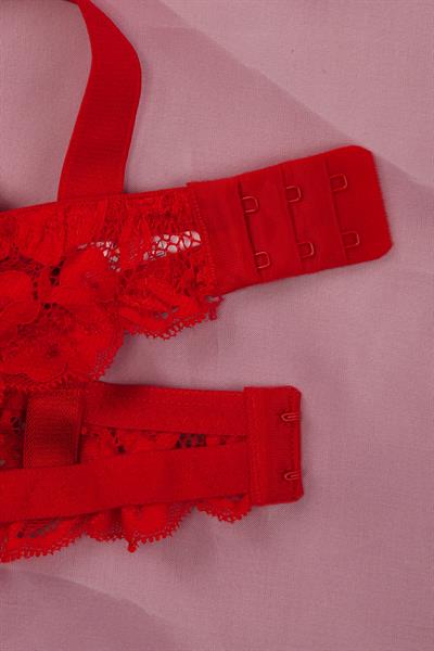 Velvet Dreams Serisi Dantelli Kırmızı Bralet Sütyen