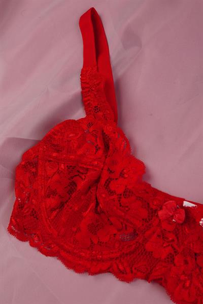 Velvet Dreams Serisi Dantelli Kırmızı Bralet Sütyen