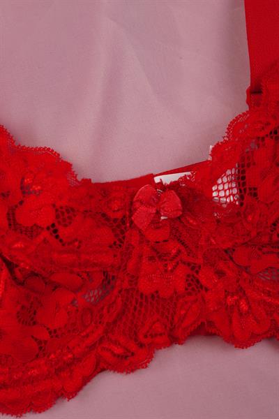 Velvet Dreams Serisi Dantelli Kırmızı Bralet Sütyen