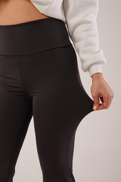 Yüksek Bel Siyah Yürüyüş ve Pilates Taytı