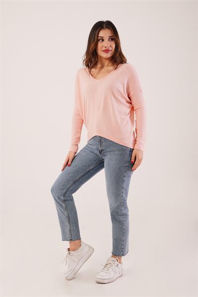 Yumoş Kumaş Salaş Kesim Pembe Bluz