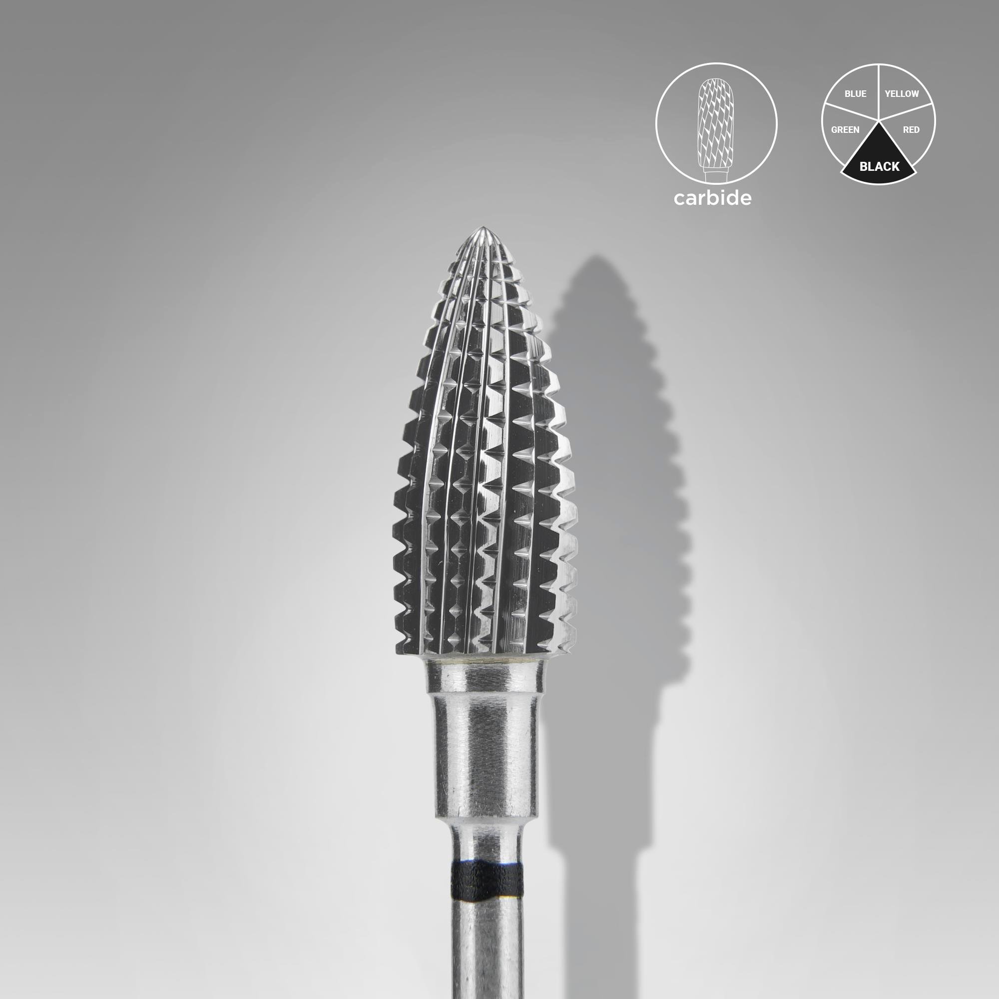 EXPERT sert alaşım kozalak freze,siyah hard, çap 6 mm / çalışma kısmı 14 mm